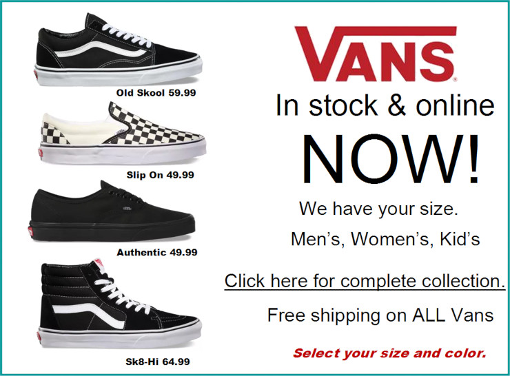 stores that sell vans clothing